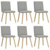 vidaXL Eetkamerstoelen 6 st stof wolk grijs