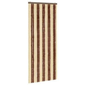 vidaXL Insecten Gordijn Chenille Bruin en beige 90 x 220 cm 100% PP
