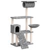 vidaXL Kattenmeubel met sisal krabpalen 131 cm lichtgrijs
