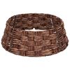 vidaXL Kerstboomkraag Rond Bruine Was Dia. 45 x 22 cm Waterhyacint