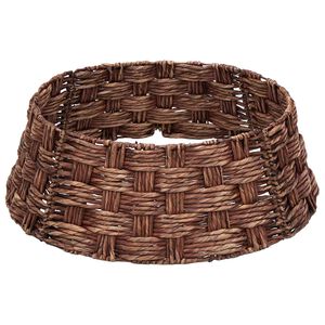 vidaXL Kerstboomkraag Rond Bruine Was Dia. 45 x 22 cm Waterhyacint