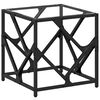 vidaXL Salontafel met transparant glazen blad 40x40x41 cm staal