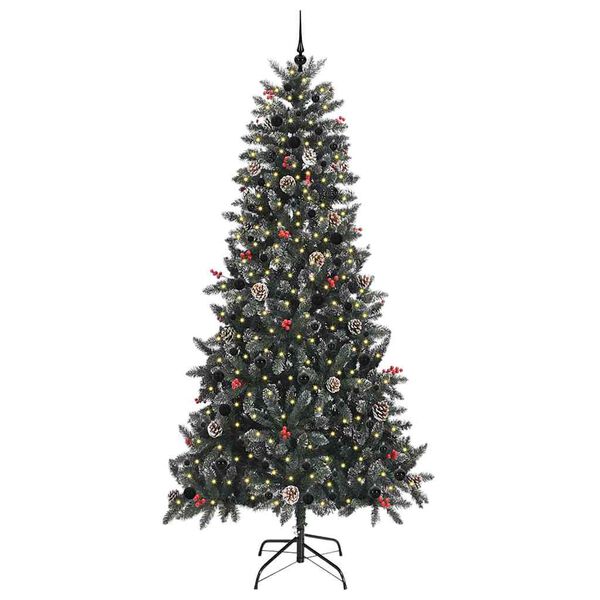 vidaXL Kunstkerstboom met 300 LED Groen 240 cm PVC en Plastic en Staal