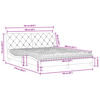 vidaXL Bed met matras fluweel donkergrijs 160x200 cm