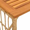 vidaXL Buiten Tafel Naturel 80 x 40 x 40 cm Staal en Poly Rattan