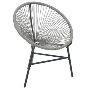 vidaXL Tuinmaanstoel poly rattan grijs