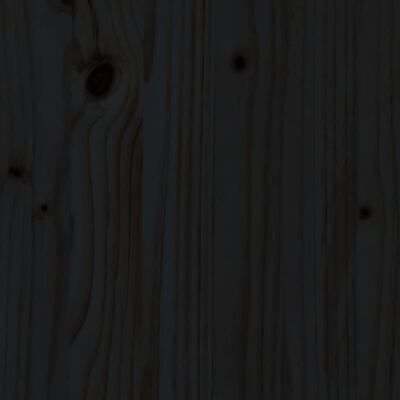 vidaXL Kinderhoogslaper met gordijnen 90x200 cm grenenhout wit zwart
