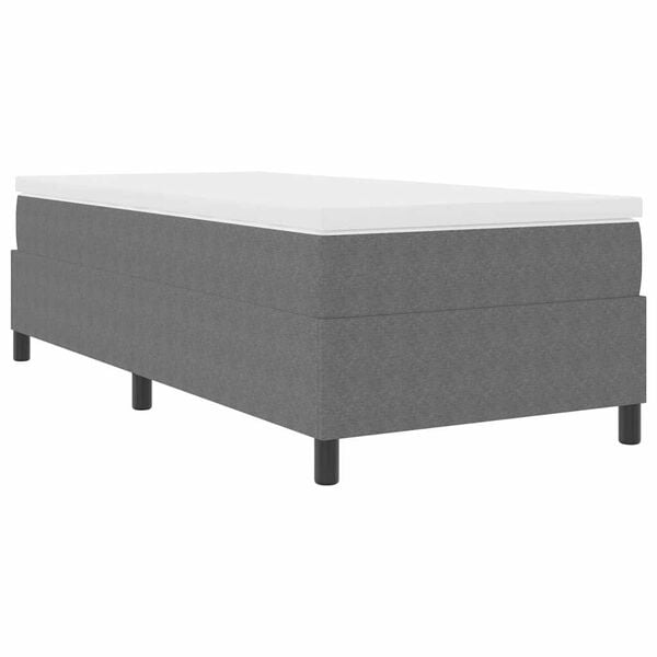 vidaXL Boxspringbed Lichtgrijs en wit. 90 x 190 cm Katoen Stof