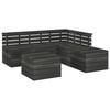 vidaXL 6-delige Loungeset pallet massief grenenhout donkergrijs