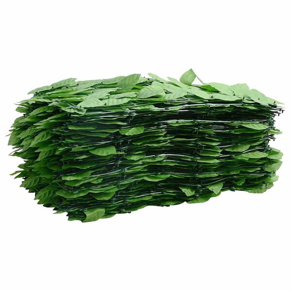 vidaXL Balkonscherm met groene bladeren 500x150 cm