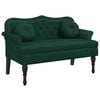 vidaXL Bank met kussens donkergroen 120,5x65x75 cm fluweel