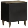 vidaXL Nachtkastjes 2 st 40x33x46 cm massief mangohout lichtgrijs