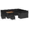 vidaXL Tuinbankenset 12 st Zwart poly rattan