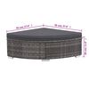 vidaXL 6-delige Loungeset met kussens poly rattan grijs