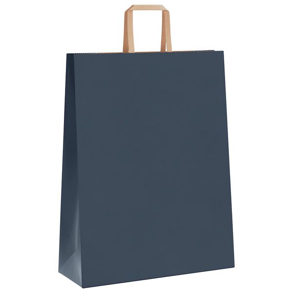 vidaXL Papieren zakken 250 st met hengsels 32x12x42 cm blauw