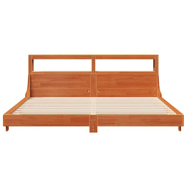 vidaXL Bedframe zonder matras massief grenenhout wasbruin 180x200 cm
