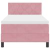 vidaXL Boxspringbed met matras met hoofdeinde Roze 90 x 200 cm Fluweel