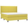 vidaXL Boxspring met matras en LED stof groen 160x200 cm