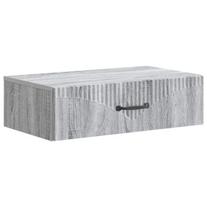 vidaXL Wandmontage Zijtafel Grijs sonoma 59 x 34,5 x 17 cm