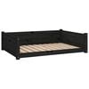 vidaXL Hondenmand 95,5x65,5x28 cm massief grenenhout zwart