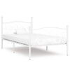 vidaXL Bedframe met lattenbodem metaal wit 90x200 cm