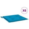 vidaXL Tuinstoelkussens 6 st 50x50x3 cm oxford stof blauw