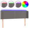 vidaXL Hoofdbord LED 147x16x78/88 cm kunstleer grijs