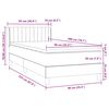 vidaXL Boxspring met matras fluweel donkerblauw 90x220 cm
