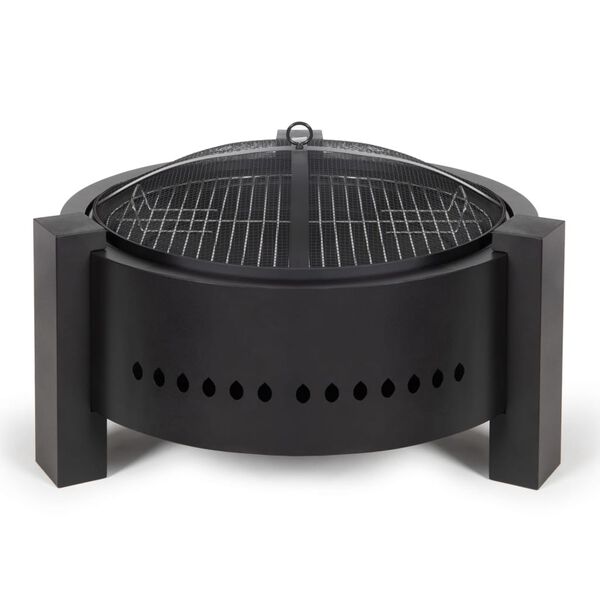 Livoo Vuurplaats met barbecue 2-in-1 59,5 cm zwart