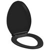 vidaXL Toiletbril soft-close met quick-release ontwerp zwart