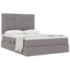 vidaXL Opslag bed met matras met matras Taupe 140 x 200 cm Polyester