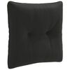 vidaXL Rugkussen PUTTEN 100% Polyester Zwart 40 x 40 x 10 cm