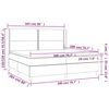 vidaXL Boxspring met matras stof donkergrijs 200x200 cm