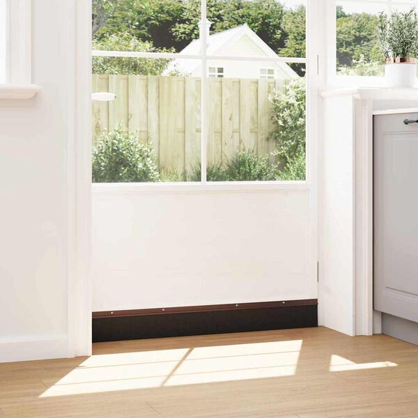 vidaXL Schroefbare Deurborstelafsluitingen 2 pcs Bruin 100 cm