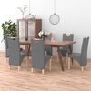 vidaXL Eetkamerstoelen 6 st kunstleer grijs