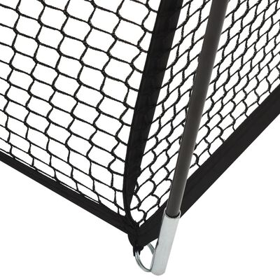 vidaXL Slagkooi honkbal 900x400x250 cm polyester zwart