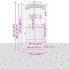 vidaXL Hekpoort met speerpunt zwart 103x175 cm gepoedercoat staal