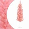 vidaXL Kunstmatige slanke kerstboom 120 cm 150 LED's Warmwit