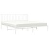 vidaXL Bedframe met hoofdbord metaal wit 183x213 cm