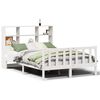 vidaXL Bed met boekenkast zonder matras grenenhout wit 160x200 cm