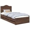 vidaXL Bedframe met lade Bruine eik 100 x 200 cm Ingenieurshout