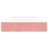vidaXL Pocketveringmatras 90x190x20 cm fluweel roze