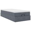 vidaXL Ottoman bed met matras 90x190cm fluweel donkergrijs