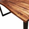vidaXL Eettafel met natuurlijke rand 160x80x75 cm massief acaciahout