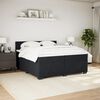 vidaXL Boxspring met matras fluweel zwart 200x200 cm