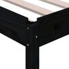 vidaXL Bed stapelbaar 75x190 cm massief grenenhout zwart