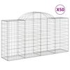 vidaXL Schanskorven 50 st gewelfd 200x50x100/120 cm ijzer