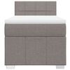 vidaXL Boxspring met matras stof taupe 90x190 cm