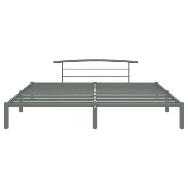 vidaXL Bedframe metaal grijs 180x200 cm