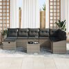 vidaXL Tuin Sofa Set met kussen 9 pcs Grijs 55 x 62 x 69 cm Poly riet